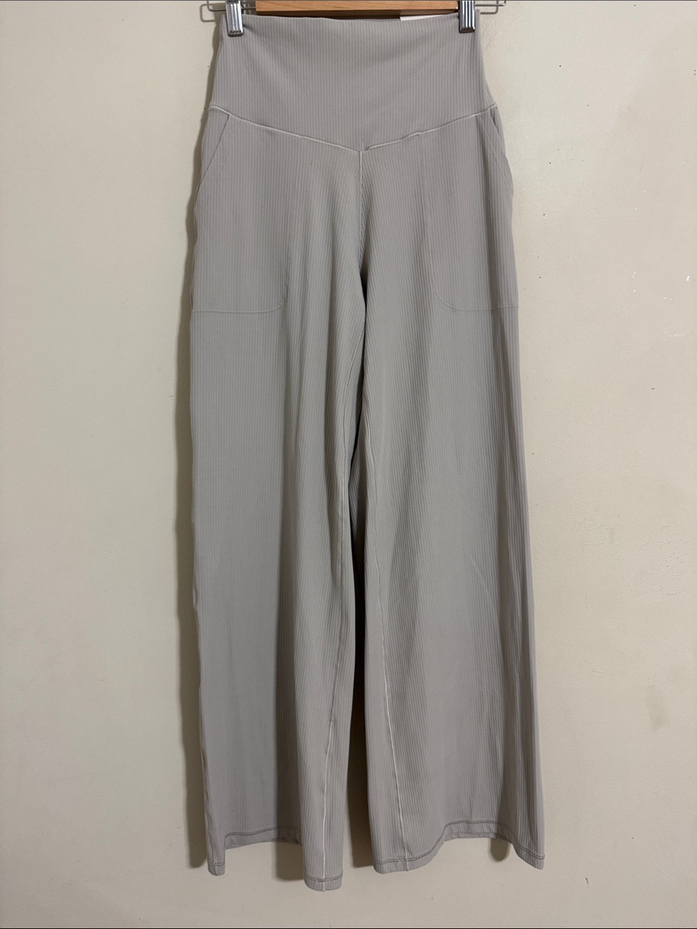 NWT Aerie Real Me Xtra Trouser High-Waist Wide Leg Women's Gray size S Lounge